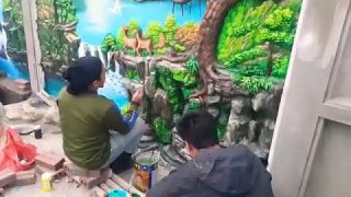 Cách làm phù điêu màu, tư vấn sân vườn phong thủy | Nhasangart.com