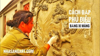 How to build a deer with cement | Cách đắp phù điêu tùng lộc